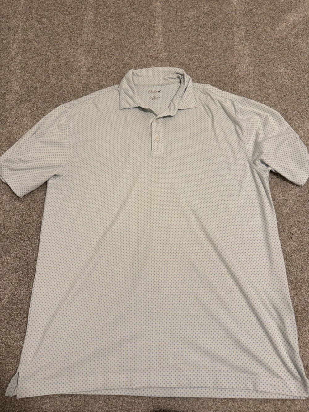 Oxford Light Blue Microdot Polo